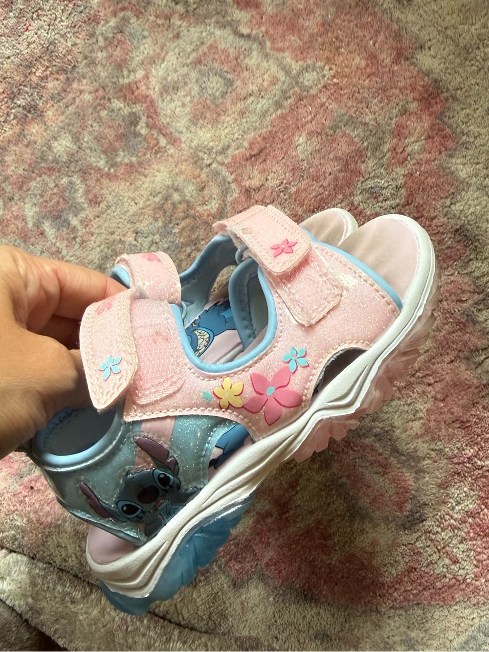 Stitch light up sandal size 8